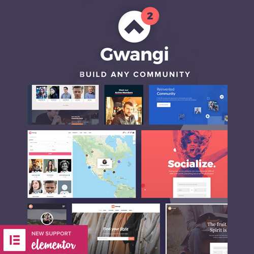 Gwangi PRO MultiPurpose WordPress theme Membership Social Network BuddyPress Community Theme